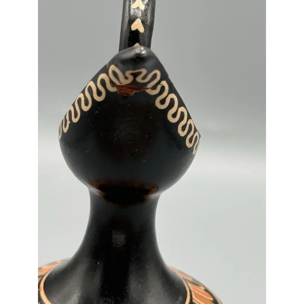 Vintage Greek Pottery Amphora Vase Athens Museum D Vassiliou Handmade Greece